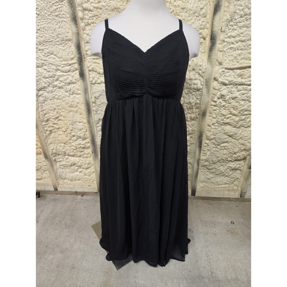 Black Chiffon Torrid Sleeveless Strappy Pleated Maxi Dress Size 3X plus NWOT